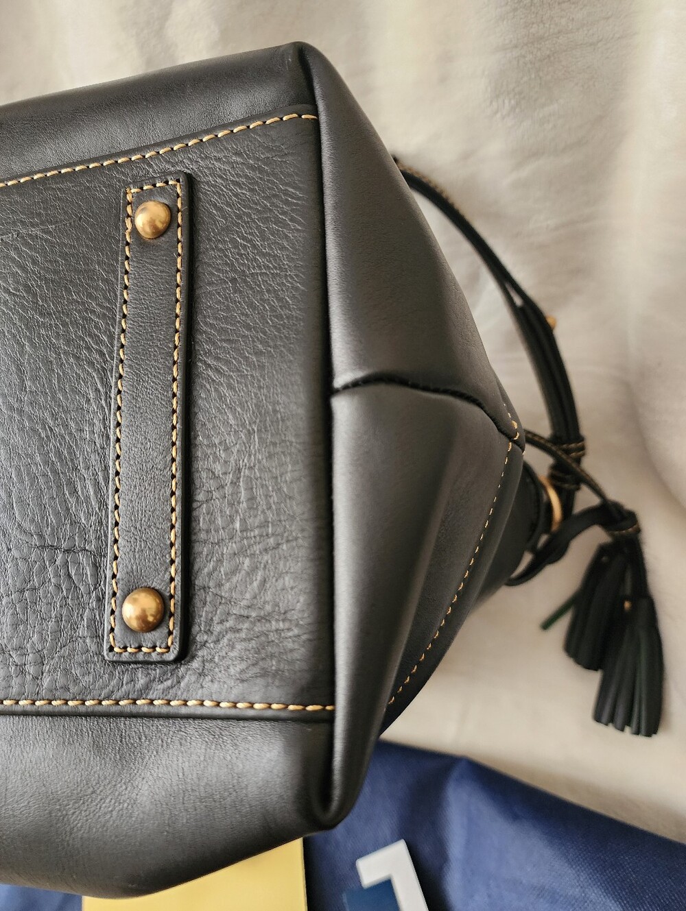 Dooney & Bourke Black Florentine Leather Buckley - Picture 6 of 8